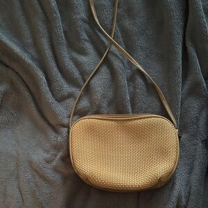 Woven Straw Crossbody Bag - Beige